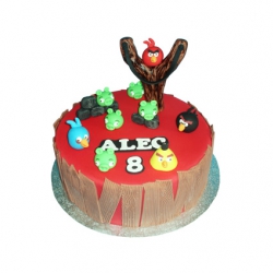 Angry Birds 3D taart (rood)