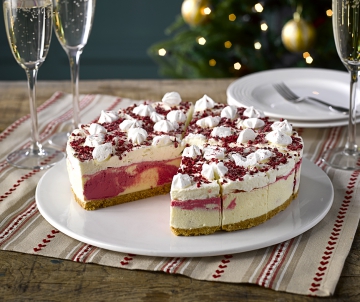 Raspberry sparkle mess cheesecake