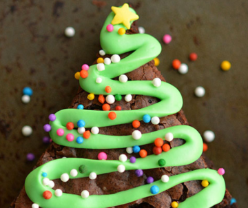 Kerstboom brownies