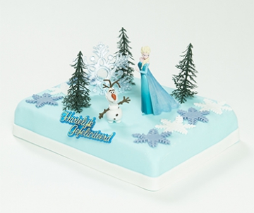 Frozen Elsa marsepeintaart