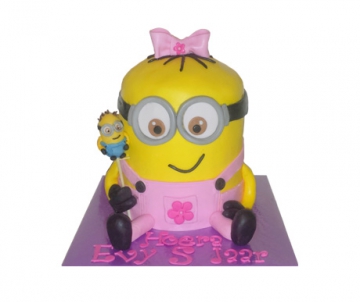 Minion meisje 3D taart