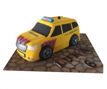 Ambulance 3D taart