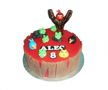 Angry Birds 3D taart (rood)