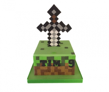 Minecraft 3D taart